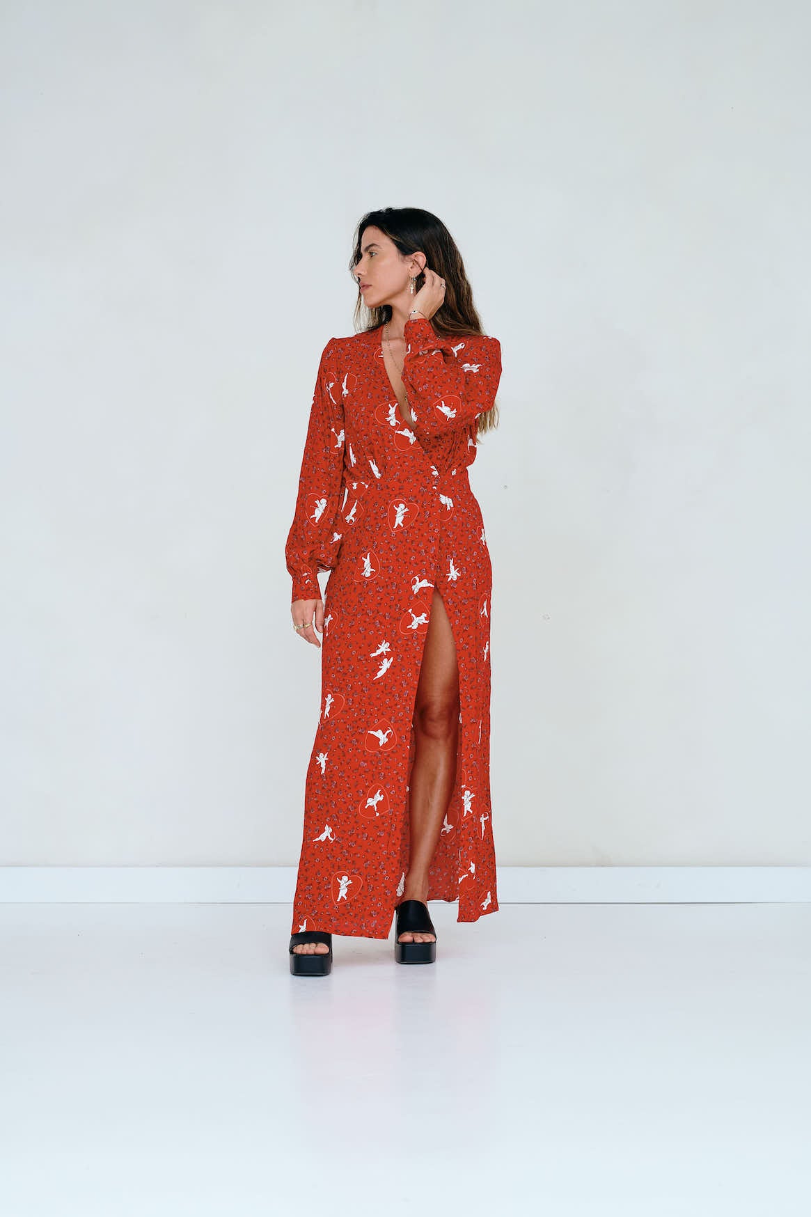 Frida Wrap Dress - Cupid
