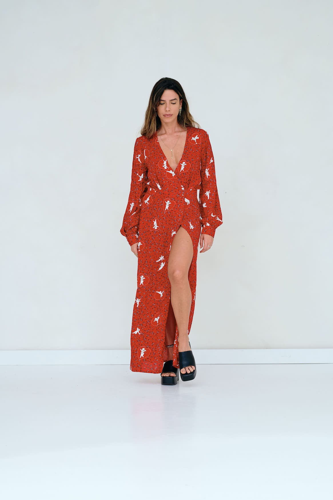 Frida Wrap Dress - Cupid