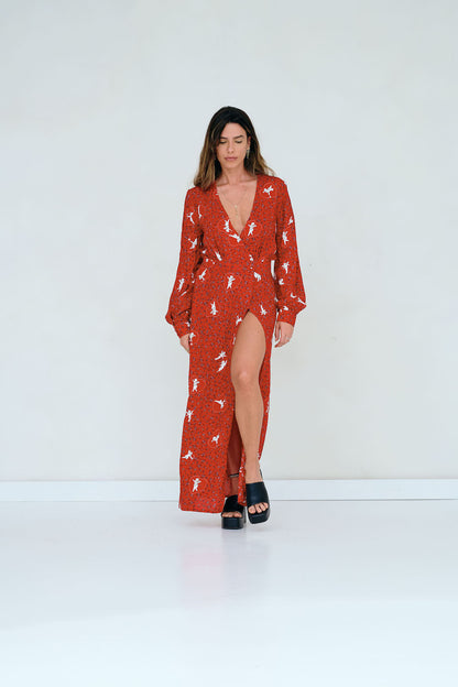 Frida Wrap Dress - Cupid