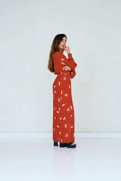 Frida Wrap Dress - Cupid