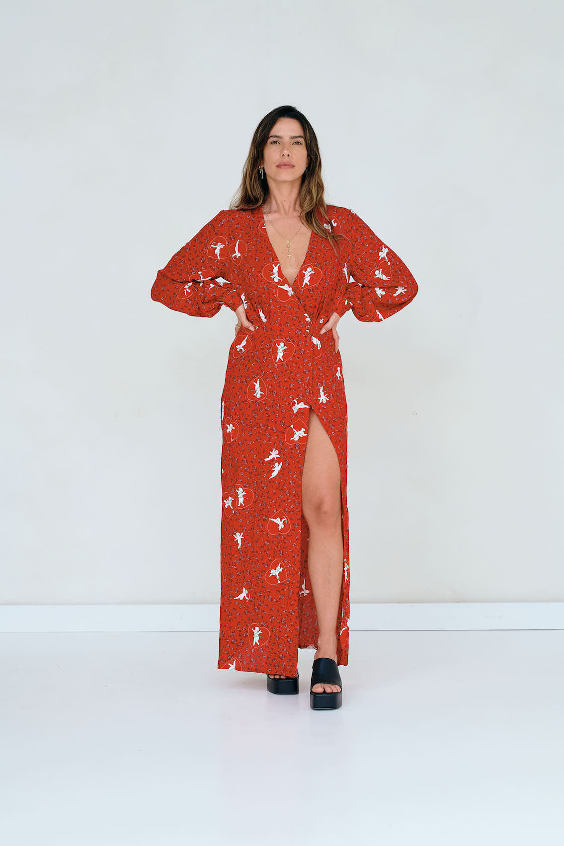 Frida Wrap Dress - Cupid